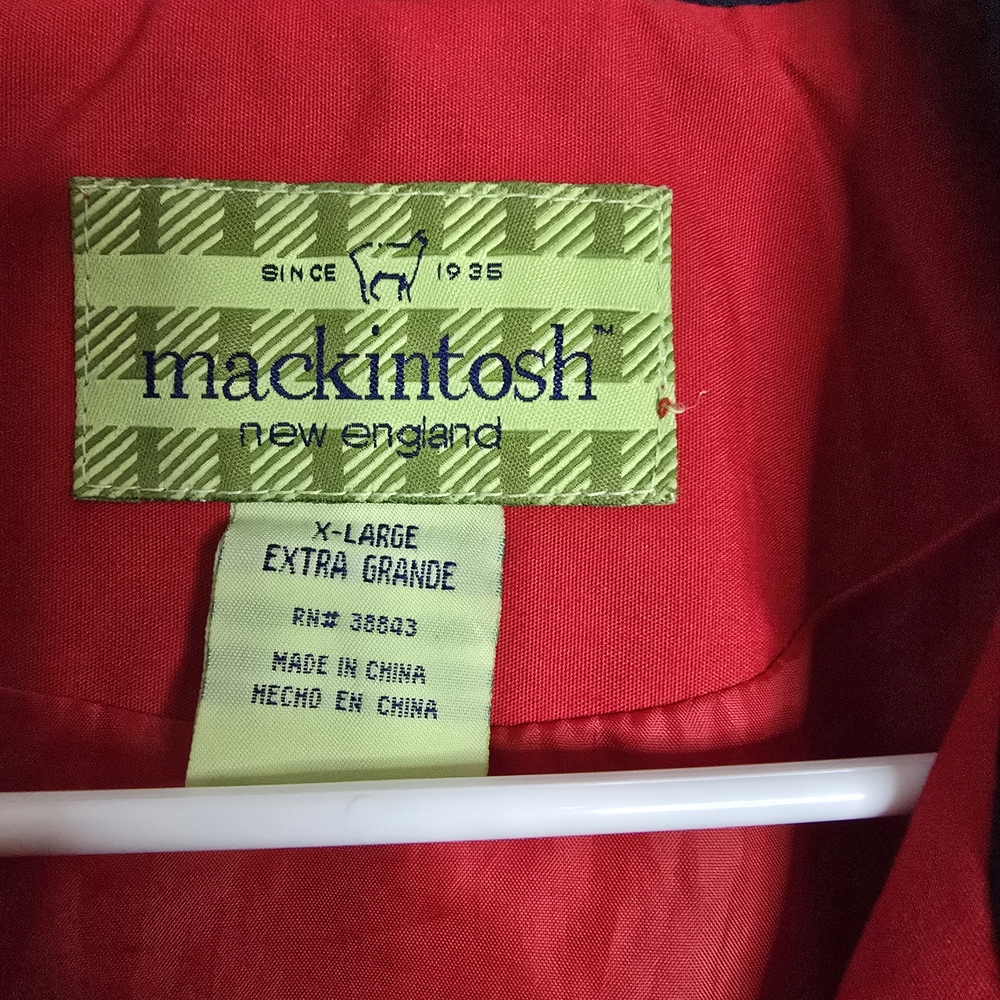 Macintosh New England Womens Red Blue Lightweight Lined Layering Jacket Size XL - Picture 3 of 9